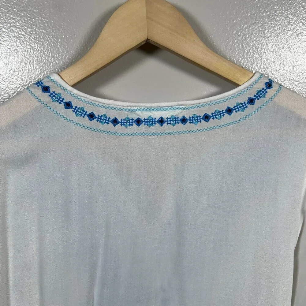 Melissa Odobash Kara Kaftan Cover up Size XS Embroidered Vacation Resort Wear